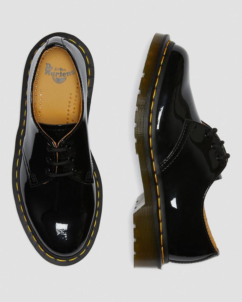 Women's Dr Martens 1461 Patent Leather Oxfords Shoes Black | AU 363FDN